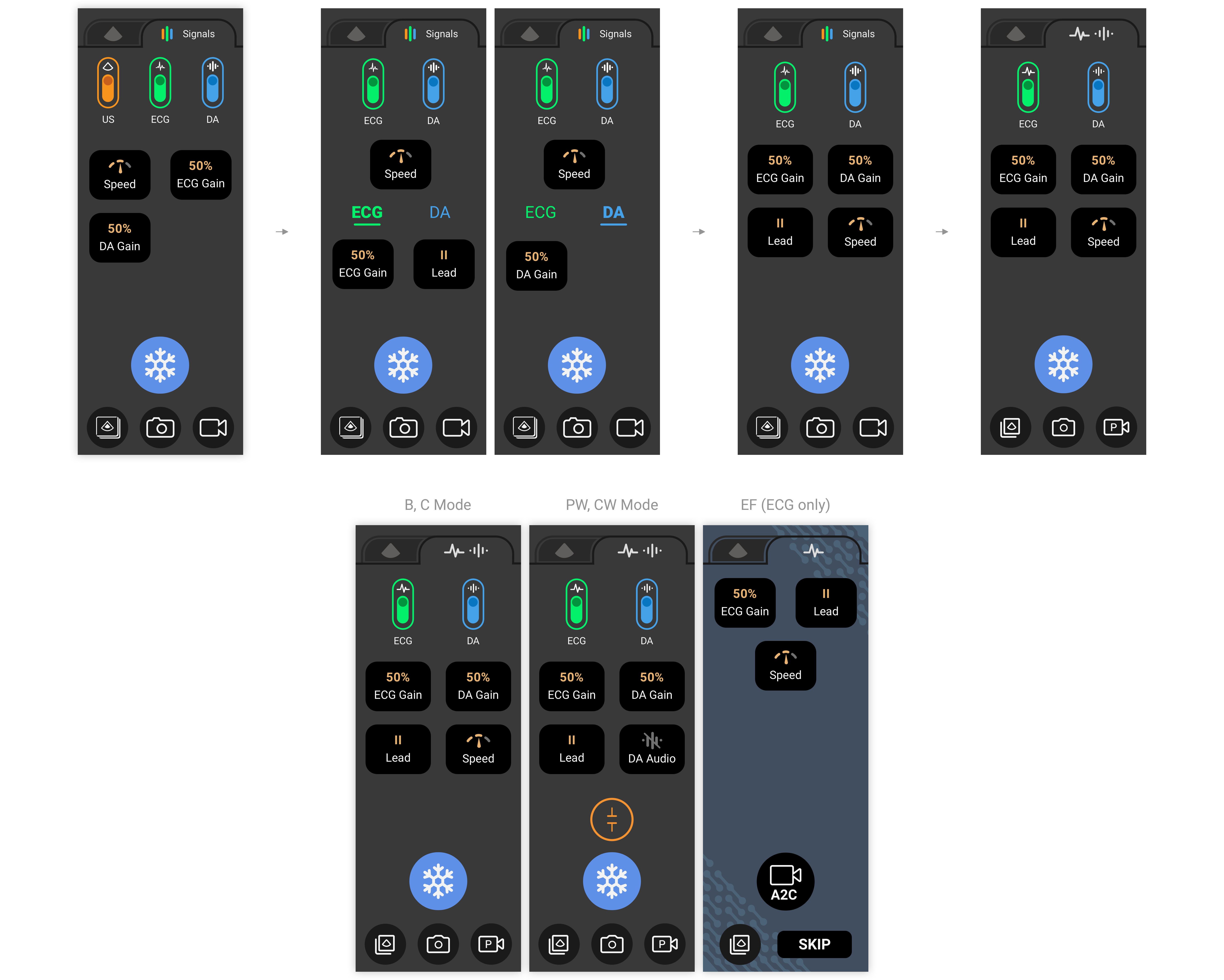 ECG & DA Control Panel Iteration