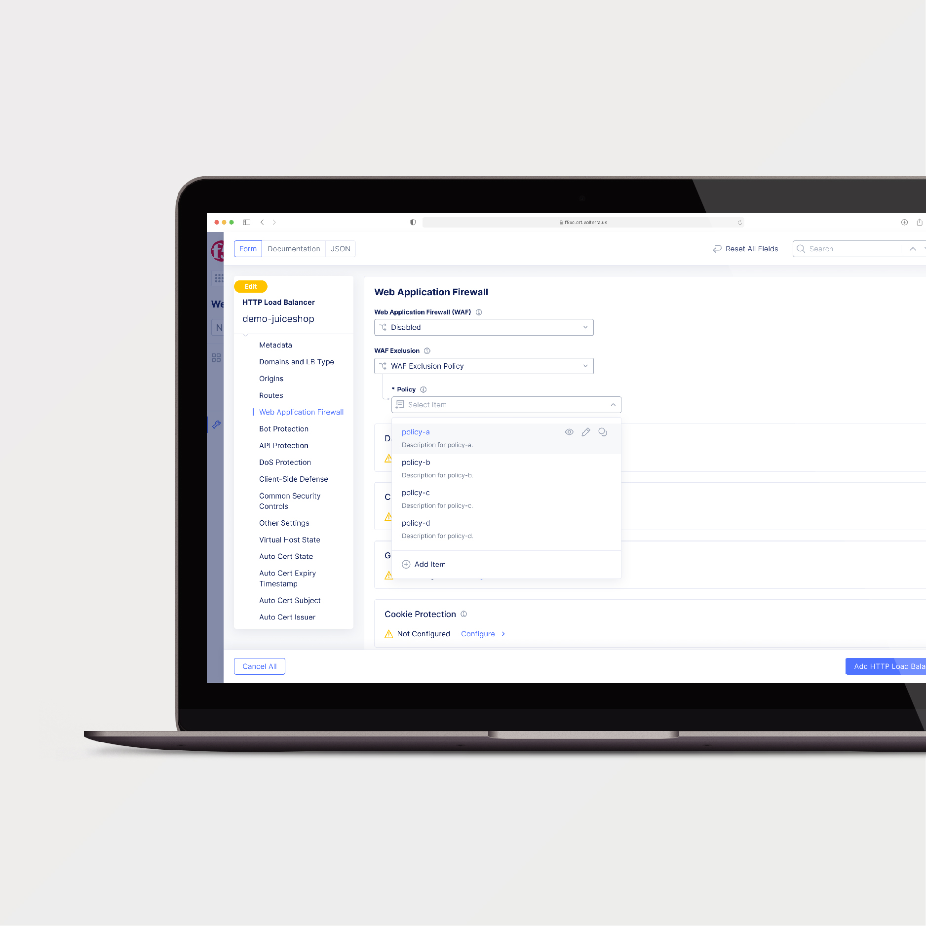 F5XC – WAF Exclusion Policy